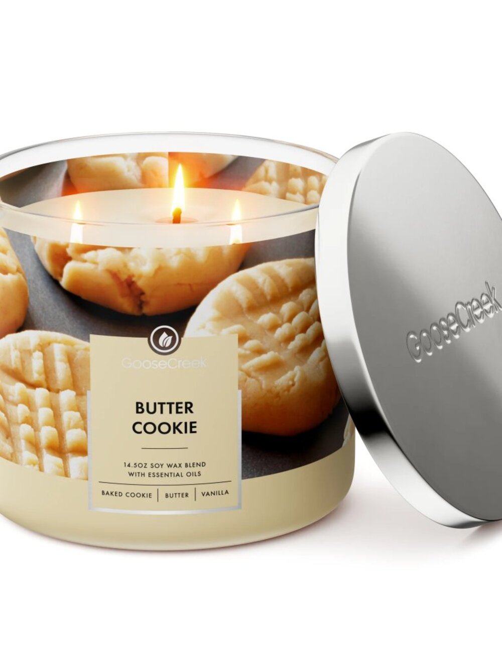 Goose Creek Butter Cookie 3-Wick Candle - NWT